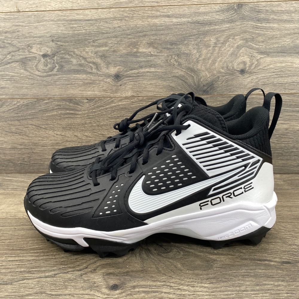 Nike Force Savage Mens 14 Black White Football Cleats FJ8163-002